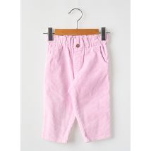 CARREMENT BEAU - Pantalon droit rose en coton - Fille - Taille TU - Modz