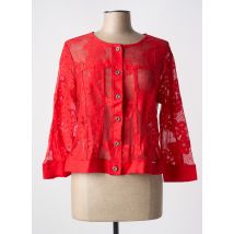 MALOKA - Veste casual rouge en coton - Femme - Taille 42 - Modz
