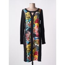 MALOKA - Robe mi-longue noir en viscose - Femme - Taille 38 - Modz