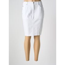 MARBLE - Jupe mi-longue blanc en coton - Femme - Taille 46 - Modz