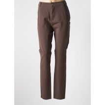 MARBLE - Jeans coupe slim marron en coton - Femme - Taille 44 - Modz