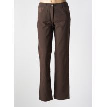 POUSSIERE D'ETOLE - Pantalon droit marron en coton - Femme - Taille 40 - Modz