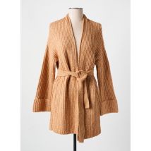 YEST - Gilet manches longues marron en acrylique - Femme - Taille 34 - Modz