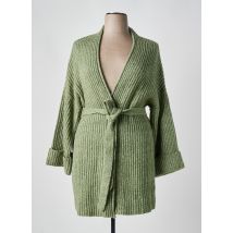 YESTA - Gilet manches longues vert en acrylique - Femme - Taille 48 - Modz