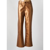 ESQUALO - Pantalon flare marron en polyurethane - Femme - Taille 46 - Modz
