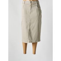 YESTA - Jupe mi-longue beige en coton - Femme - Taille 44 - Modz