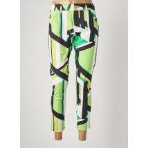 MADEMOISELLE SANS GÊNE - Pantalon 7/8 vert en coton - Femme - Taille 38 - Modz