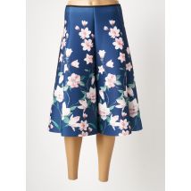 LM LULU - Jupe mi-longue bleu en coton - Femme - Taille 38 - Modz