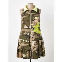 TRICOT CHIC - Robe courte vert en coton - Femme - Taille 36 - Modz