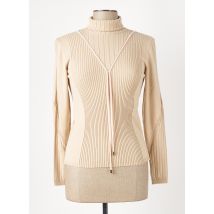 TRICOT CHIC - Pull col roulé beige en viscose - Femme - Taille 42 - Modz