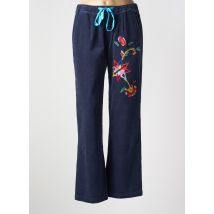 ME369 - Pantalon droit bleu en coton - Femme - Taille 34 - Modz