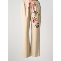 ME369 - Pantalon droit beige en coton - Femme - Taille 36 - Modz