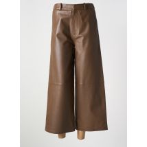 VALENTINE GAUTHIER - Pantalon 7/8 marron en cuir - Femme - Taille 36 - Modz