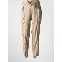 HANA SAN - Pantalon 7/8 beige en polyester - Femme - Taille 40 - Modz