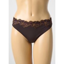 LOUISA BRACQ - Tanga marron en polyester - Femme - Taille 46 - Modz