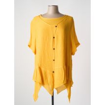 WORLD FASHION - Chemisier jaune en viscose - Femme - Taille 46 - Modz