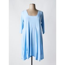 MAGNA - Robe mi-longue bleu en polyester - Femme - Taille 50 - Modz