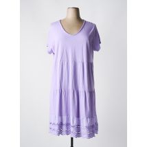 PIMENT ROUGE - Robe mi-longue violet en coton - Femme - Taille 42 - Modz