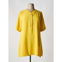 2W PARIS - Robe courte jaune en viscose - Femme - Taille 46 - Modz