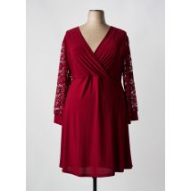 2W PARIS - Robe mi-longue rouge en polyester - Femme - Taille 50 - Modz