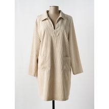 HALOGENE - Robe mi-longue beige en polyester - Femme - Taille 44 - Modz