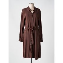 ICHI - Robe mi-longue marron en viscose - Femme - Taille 40 - Modz