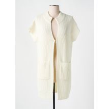 DIANE LAURY - Gilet manches courtes blanc en acrylique - Femme - Taille 36 - Modz