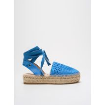 KANNA - Espadrilles bleu en cuir - Femme - Taille 40 - Modz
