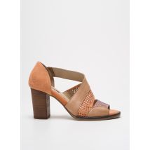 CASTA - Sandales/Nu pieds orange en cuir - Femme - Taille 37 - Modz
