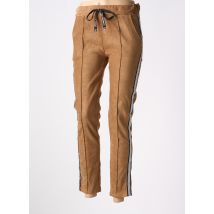 DREAM VALLEY - Pantalon slim marron en polyester - Femme - Taille 46 - Modz
