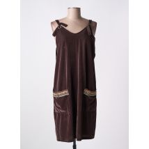 MISMASH - Robe mi-longue marron en polyester - Femme - Taille 38 - Modz