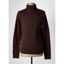 JACK & JONES - Pull col roulé marron en coton - Homme - Taille XS - Modz