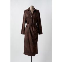 TUZZI - Robe longue marron en coton - Femme - Taille 44 - Modz