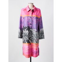 TUZZI - Manteau long rose en polyester - Femme - Taille 40 - Modz