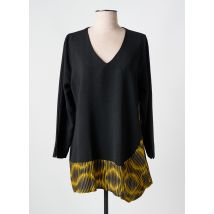 FRANCK ANNA - Tunique manches longues noir en polyamide - Femme - Taille 46 - Modz