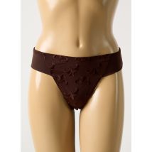 BARBARA - Tanga marron en polyamide - Femme - Taille 42 - Modz