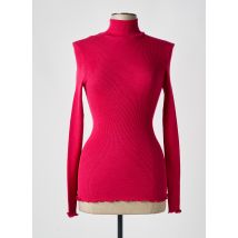 OSCALITO - Pull col roulé rose en laine vierge - Femme - Taille 44 - Modz