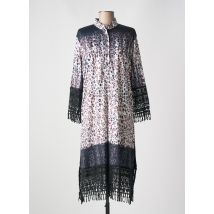 MIRADONNA - Robe mi-longue noir en polyester - Femme - Taille 38 - Modz