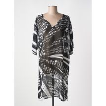 MIRADONNA - Robe mi-longue noir en polyester - Femme - Taille 38 - Modz