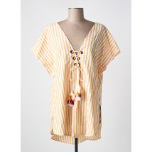 MILONGA - Tunique manches courtes jaune en polyester - Femme - Taille TU - Modz