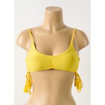 PILYQ - Haut de maillot de bain jaune en polyamide - Femme - Taille 36 - Modz