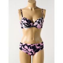 MIRADONNA - Maillot de bain 2 pièces rose en polyamide - Femme - Taille 40 - Modz