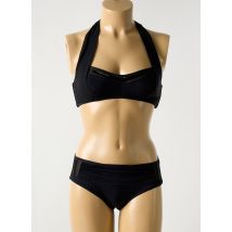 MIRADONNA - Maillot de bain 2 pièces noir en polyamide - Femme - Taille 40 - Modz