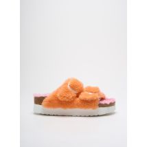 BIRKENSTOCK - Mules/Sabots orange en textile - Femme - Taille 38 - Modz