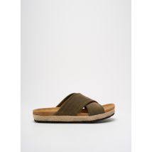 SCHMOOVE - Mules/Sabots vert en cuir - Femme - Taille 40 - Modz