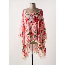MILONGA - Poncho rouge en polyester - Femme - Taille TU - Modz