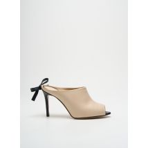 GIANCARLO - Mules/Sabots beige en cuir - Femme - Taille 36 - Modz