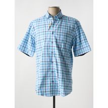 REDMOND - Chemise manches courtes bleu en coton - Homme - Taille M - Modz