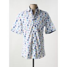 REDMOND - Chemise manches courtes bleu en coton - Homme - Taille M - Modz
