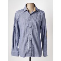 IDOLS MAGAZINES - Chemise manches longues bleu en coton - Homme - Taille S - Modz